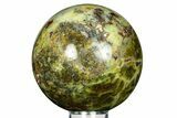 Polished Green Opal Sphere - Madagascar #257242-1